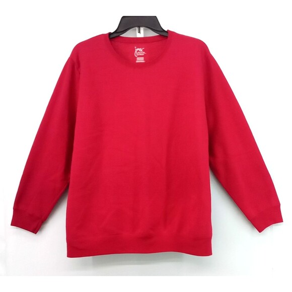 Just My Size Sweatshirt Womens Plus Size 2X Red Long Sleeve Crew Neck Top - Picture 1 of 7